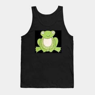 Frog #1 on Black Tank Top